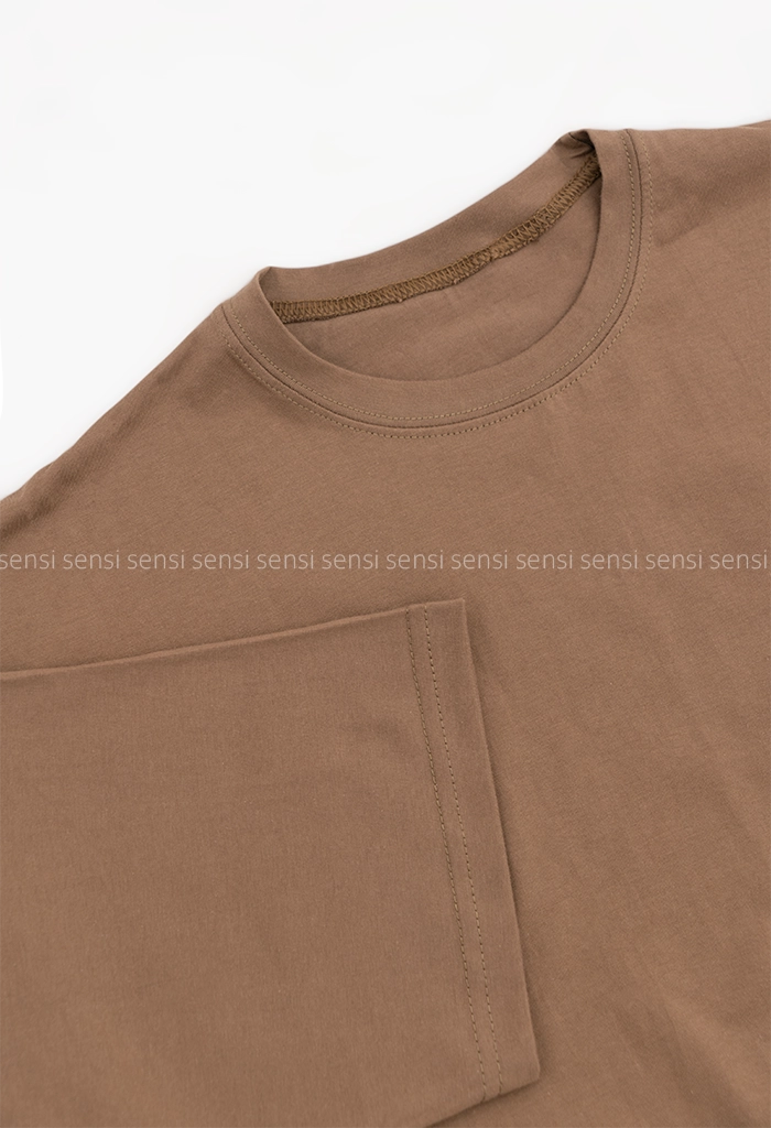 تیشرت زنانه باکسی ساده رنگی کد1005948